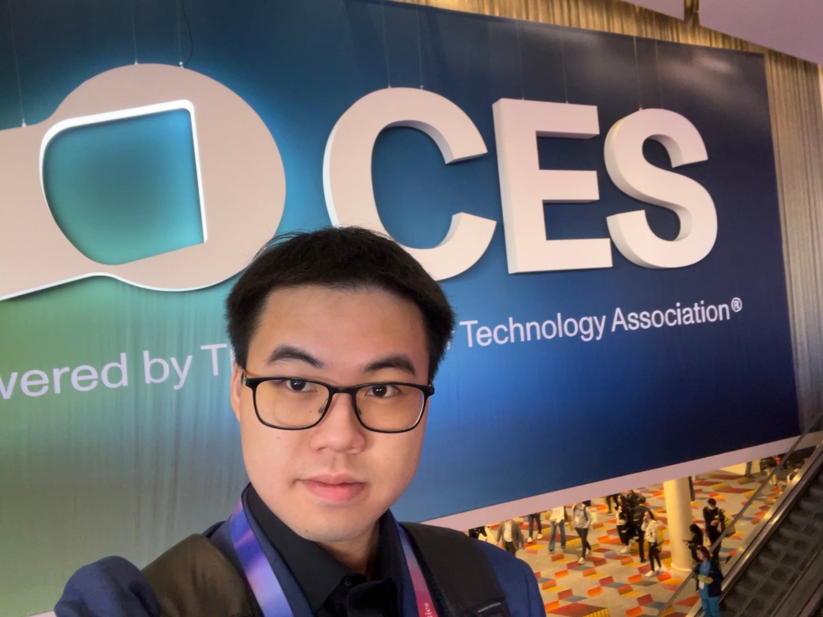 Sida Cheng at CES with OS Keyboard